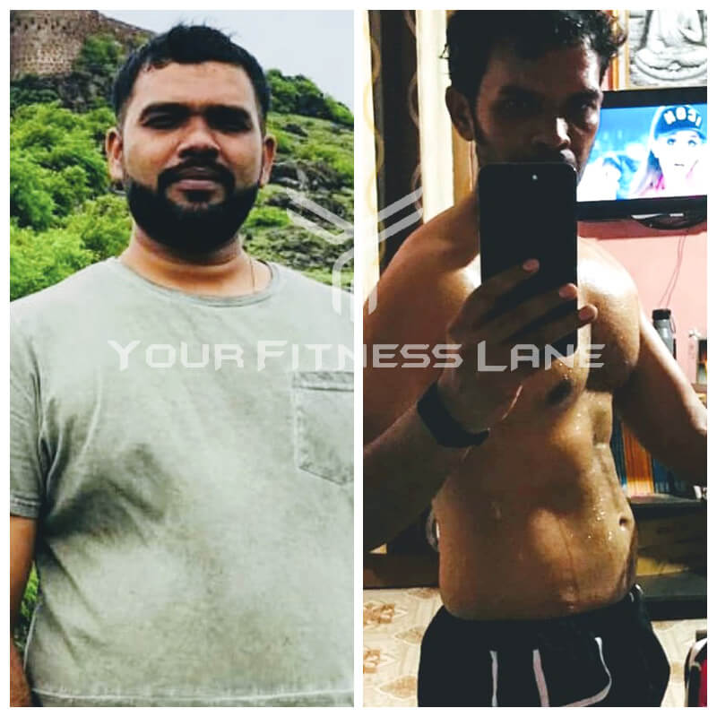 transformation by online fitness trainer